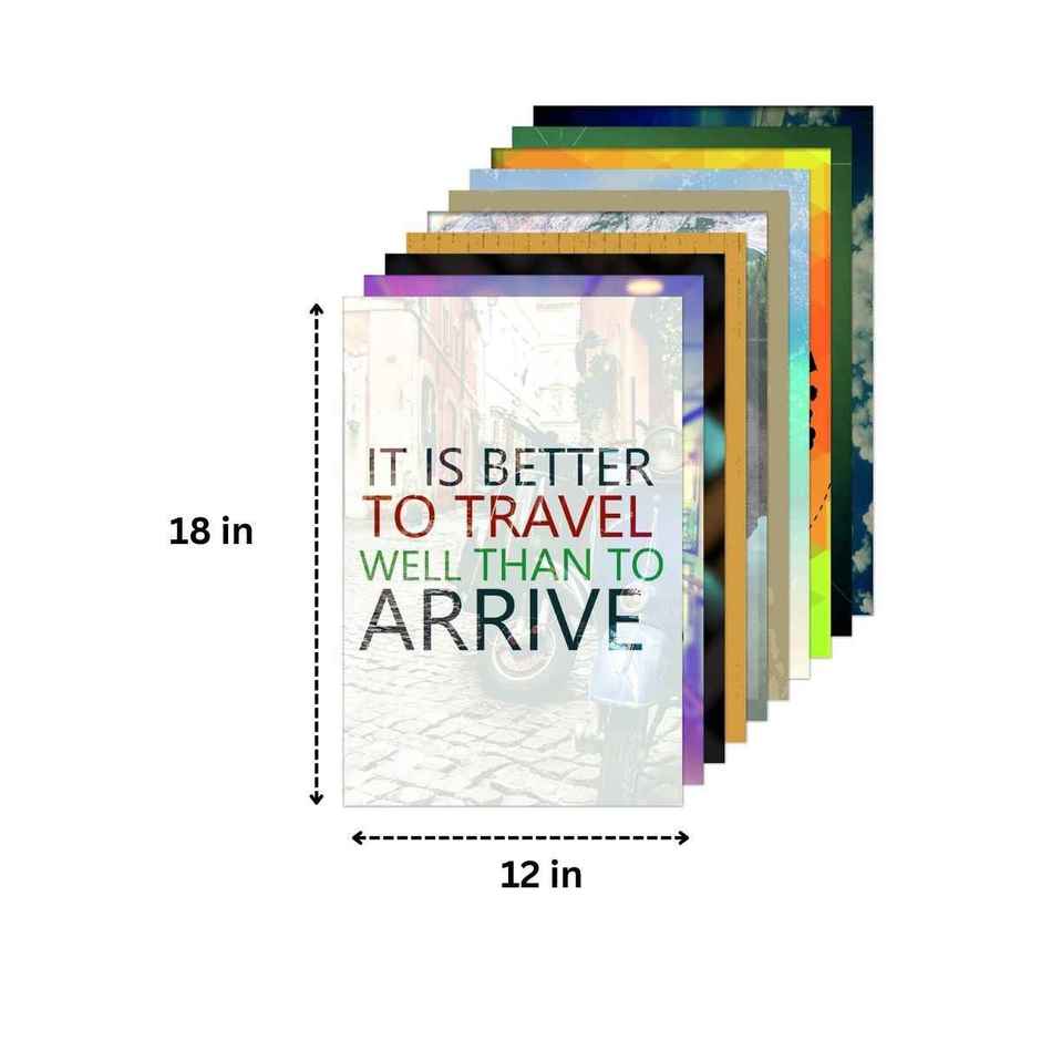 Paper Plane Design Wall Posters For Office Decor | Set of 10 | Size | 12 Inch x 18 Inch | D58