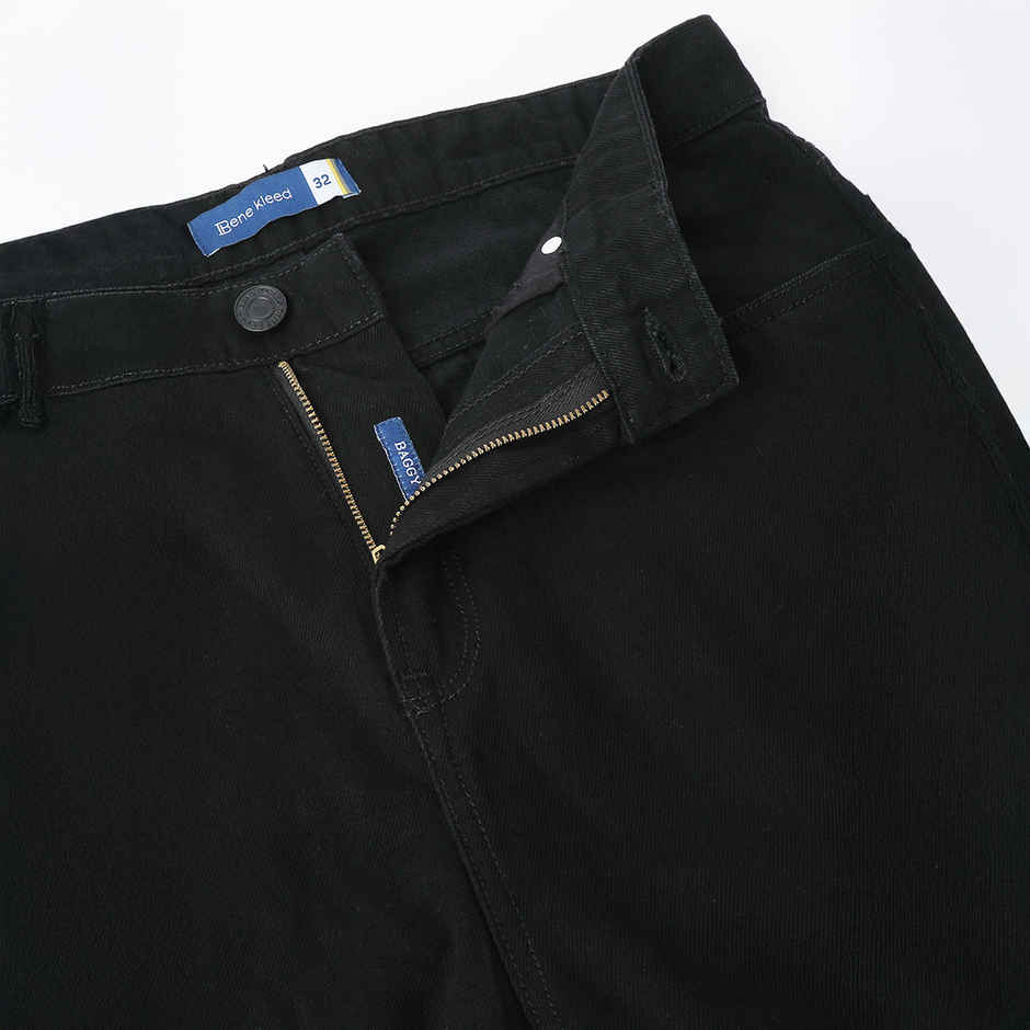 Bene Kleed Men's Baggy Fit Jeans | Black - 34