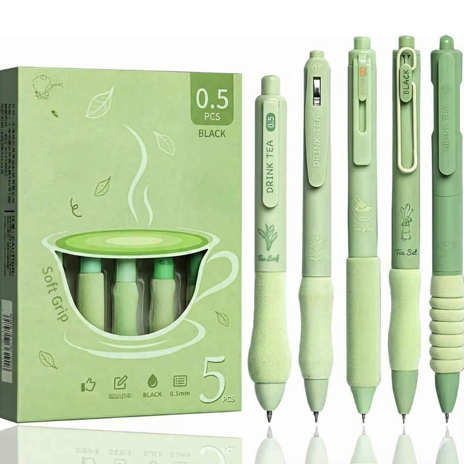 Fablue Green Tea Gel Pen Retractable Quick Dry