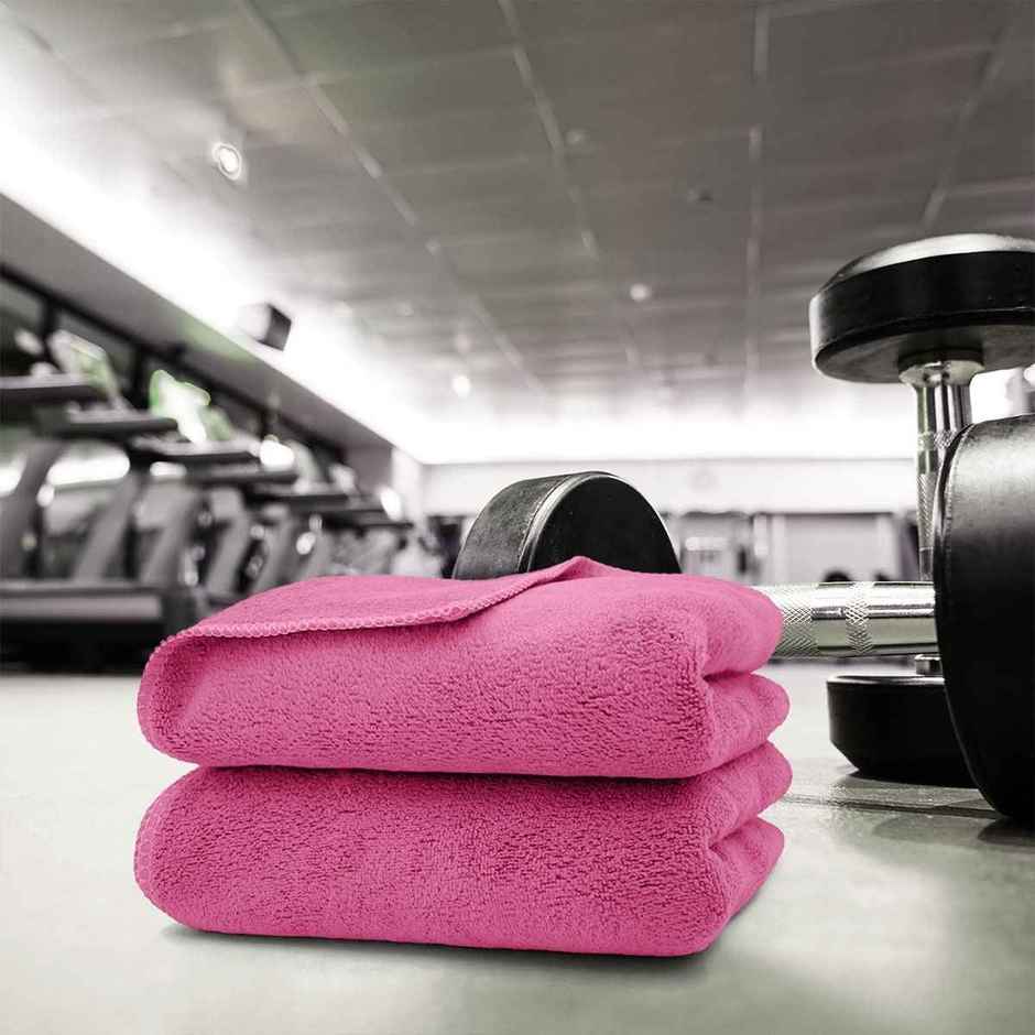 Sassoon Microfiber Gym-Sports Towel - Coral Pink