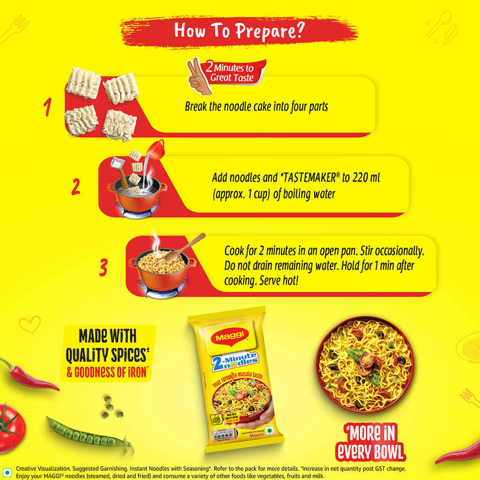 MAGGI 2-Minute Instant Noodles Combo | Masala Noodles | Made With Quality Spices