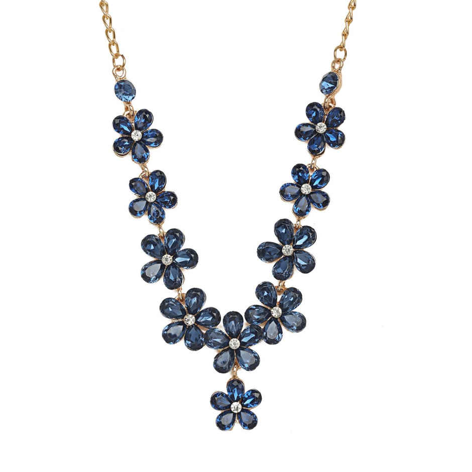 YouBella Jewellery Sets for Women Crystal Necklace with Earrings for Girls/Women (YBNK - 5769)