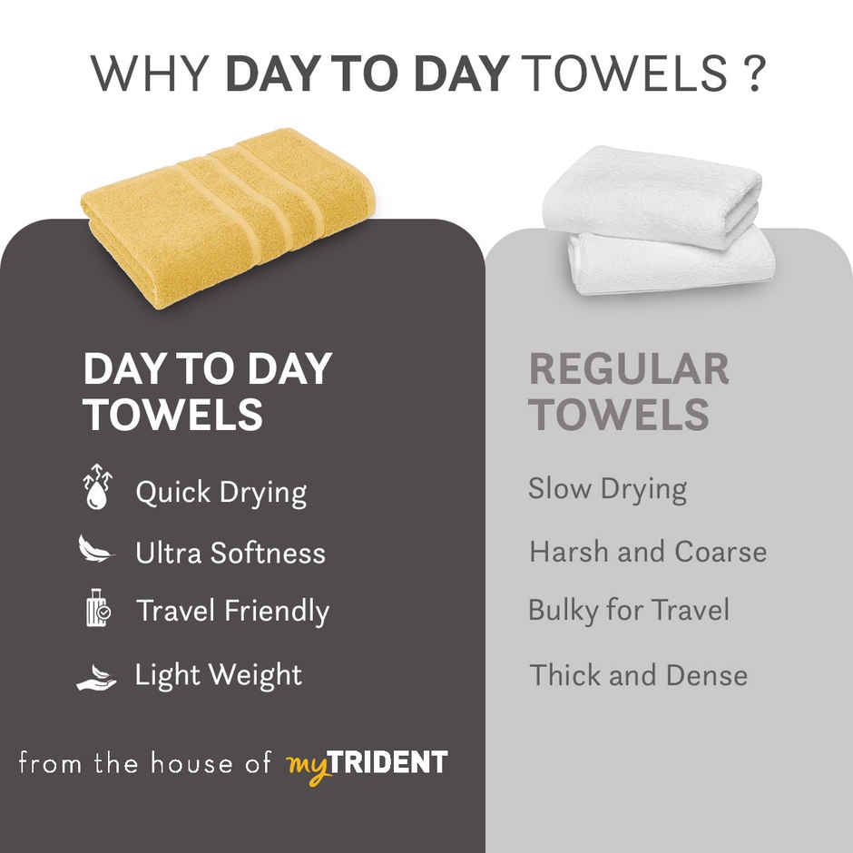 Home Elegance Day to Day Bath Towel | 28 in x 55 in | Yellow
