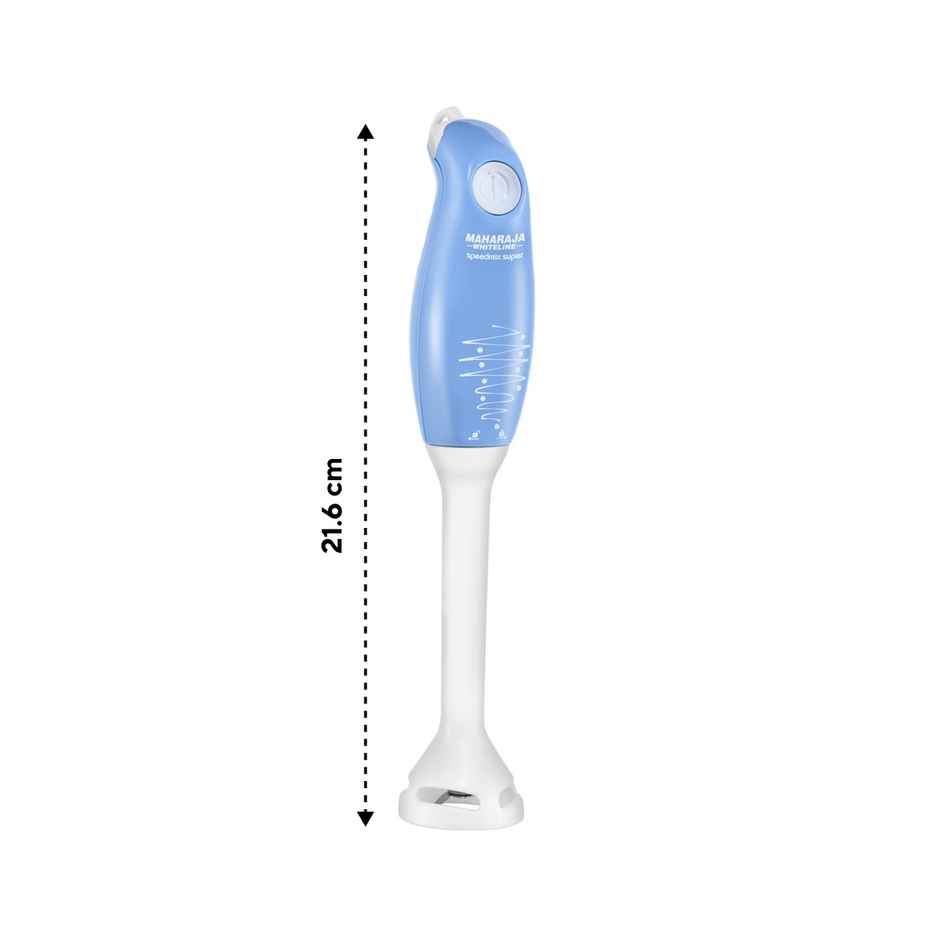 Maharaja Whiteline Hb-129 Speedmix Super Hand Blender 175 Watts,Stainless Steel Blades - Blue/ White