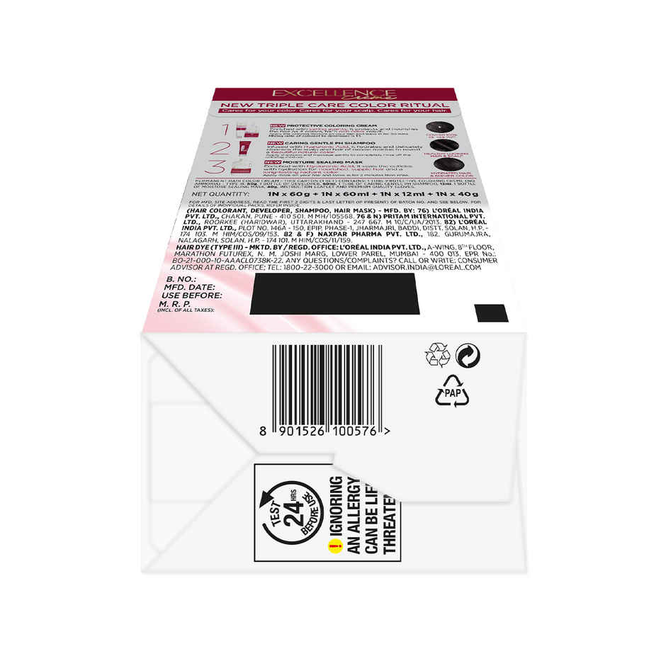 L'Oreal Paris Excellence Creme Hair Color 4 Natural Brown