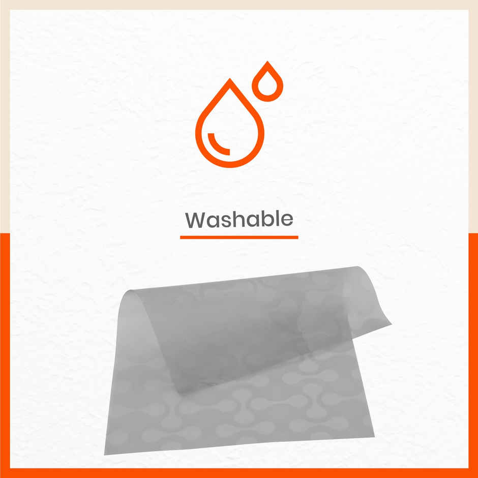 Bathla Fridge Mat | 45cm x 30 cm | Reusable, Washable, Temperature Resistant | Grey Abstract