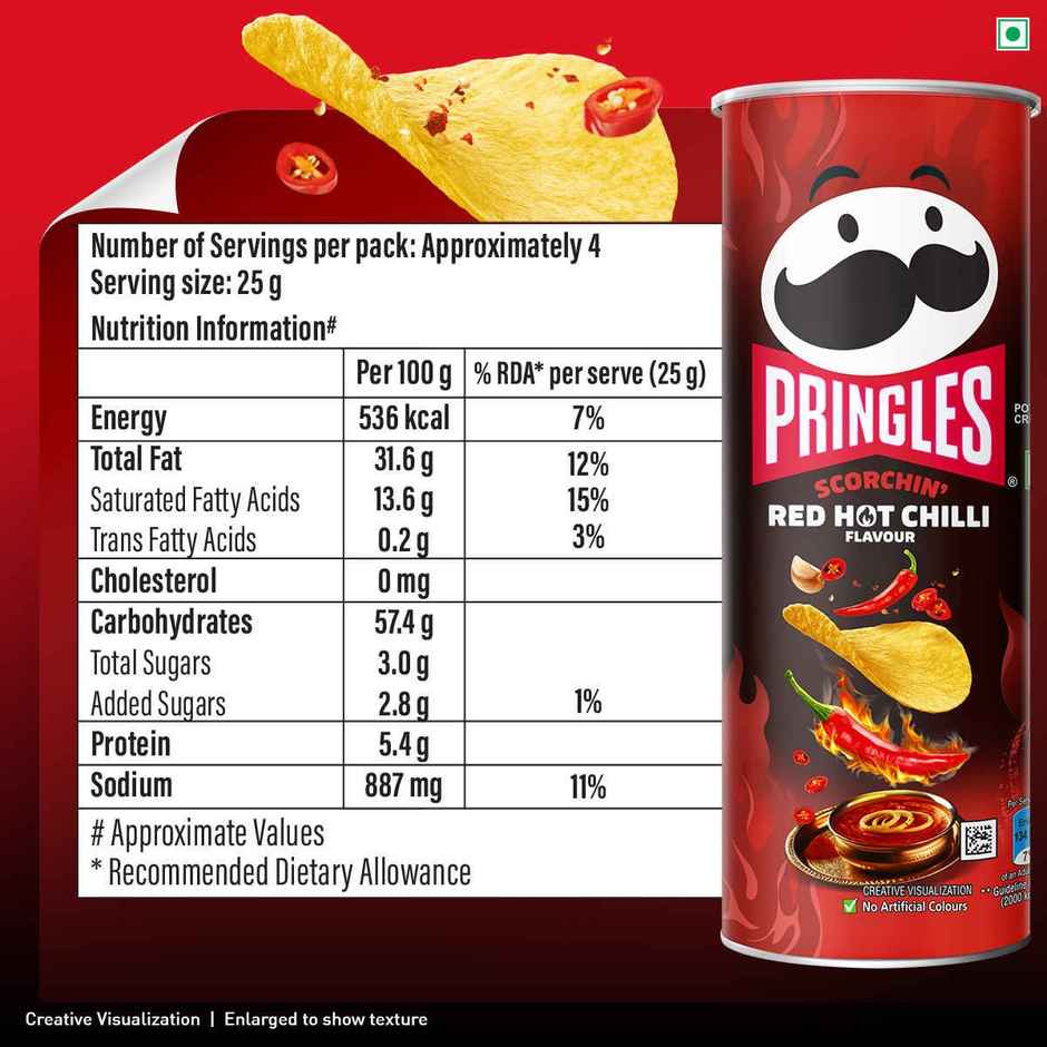 Pringles Scorchin Red Hot Chilli | Spicy & Crispy