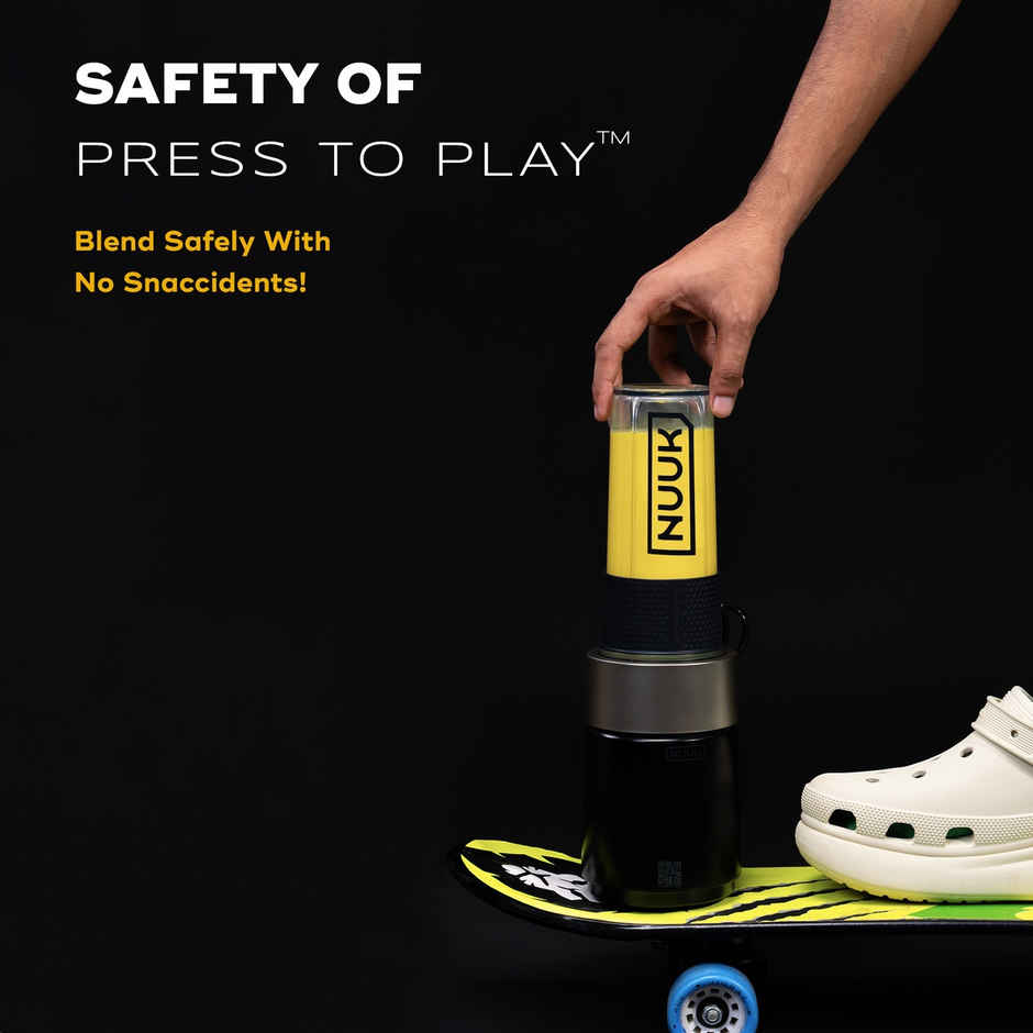 Nuuk Krush Blender | 6 Patended Titanium Blades | 500W | 24500 RPM Motor | Elderberry Black