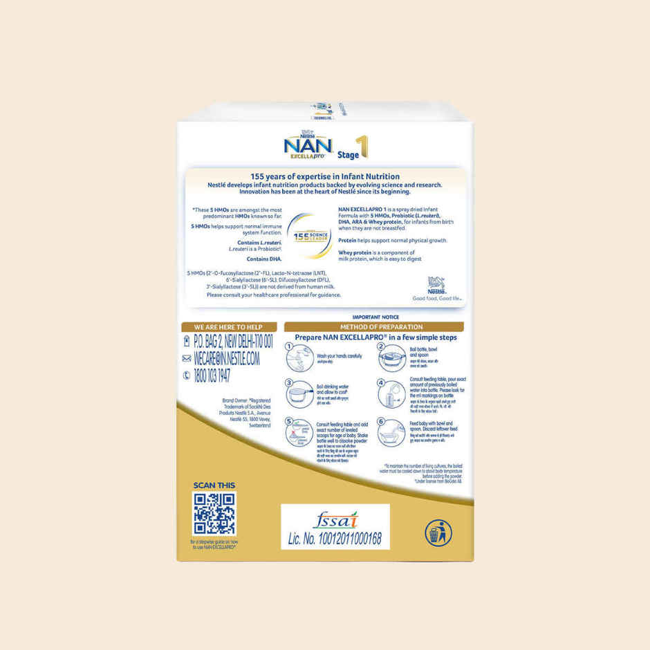 Nestle NAN EXCELLAPRO Stage 1, Follow-up Formula Milk Powder