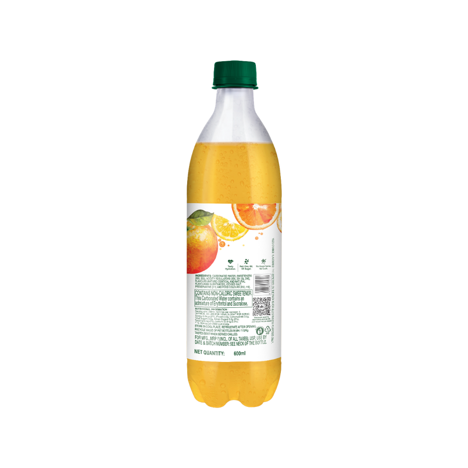 Paper Boat Zero Sugar Yuzu Orange Sparkling Water | Sugar Free Cold Drink