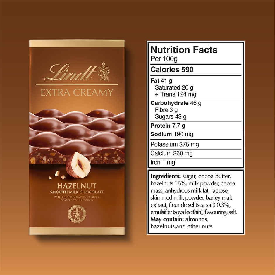 Lindt Extra Creamy Hazelnut Chocolate