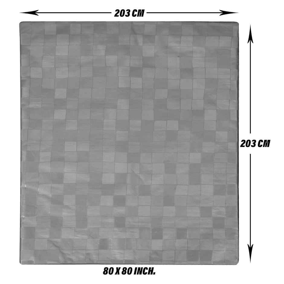 Kuber Industries PVC Double Bed Sheet (Plastic) | Grey | 6.5 x 6 Feet - Polyvinyl Chloride | Standard