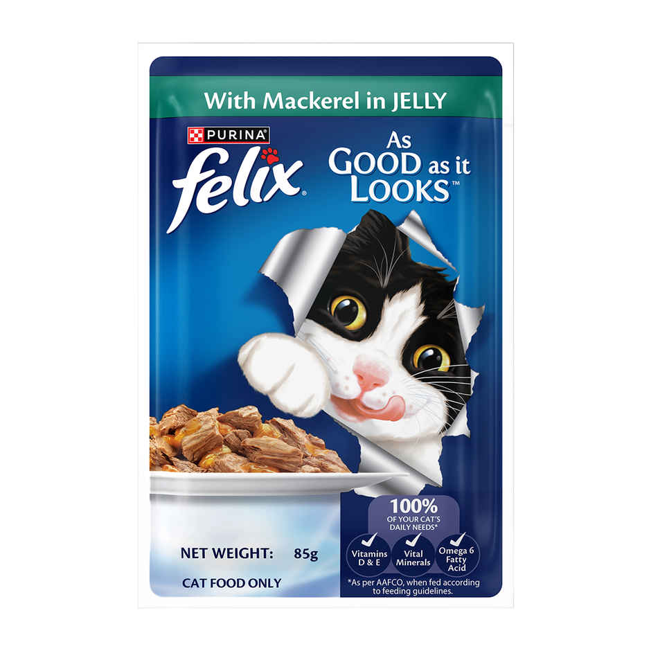 Felix Mackerel Jelly Wet Cat Food Adult | Complete & Balanced