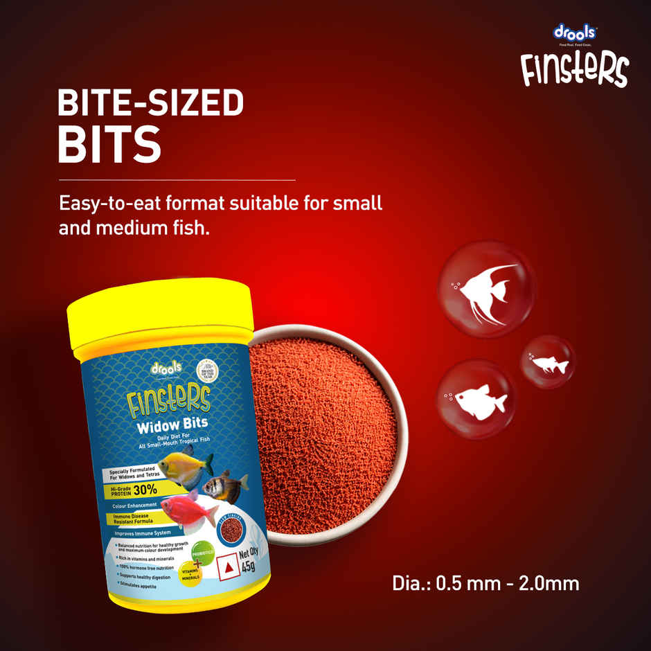 Drools Finsters Widow Bits Fish Food