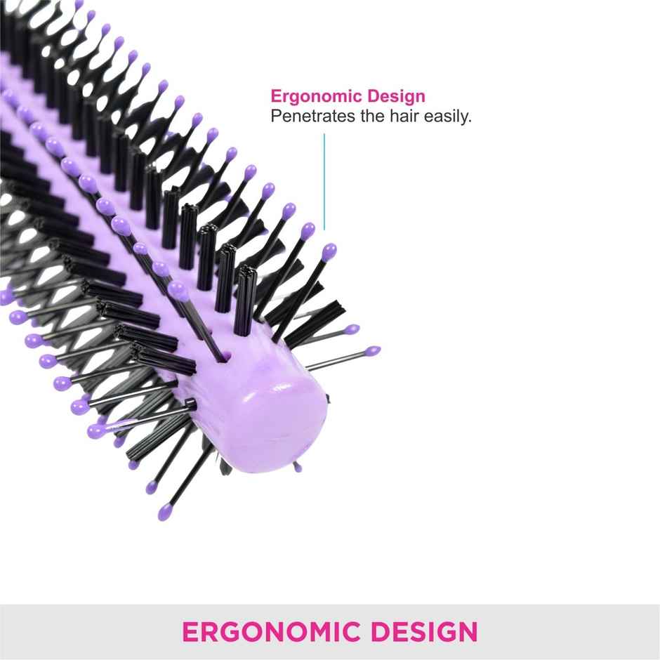 VEGA Round Hair Brush For Adding Curls | Volume & Waves In Hair|Unisex Color May Vary (R2-Rb)