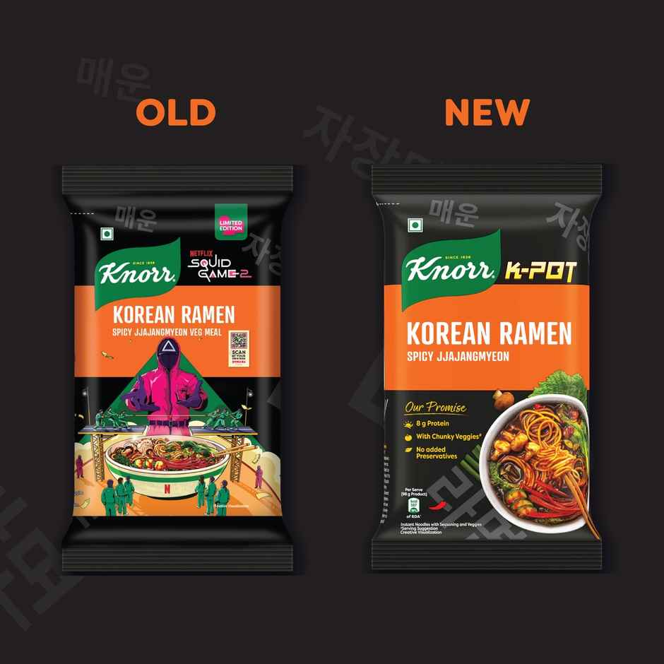 Knorr Korean Ramen Spicy Jjajangmyeon Veg Meal