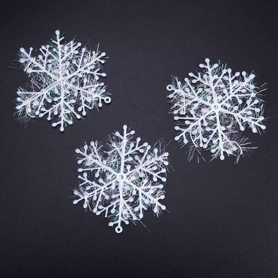 White Christmas Snowflakes for Tree & Home decore | 15 cm | Gullak