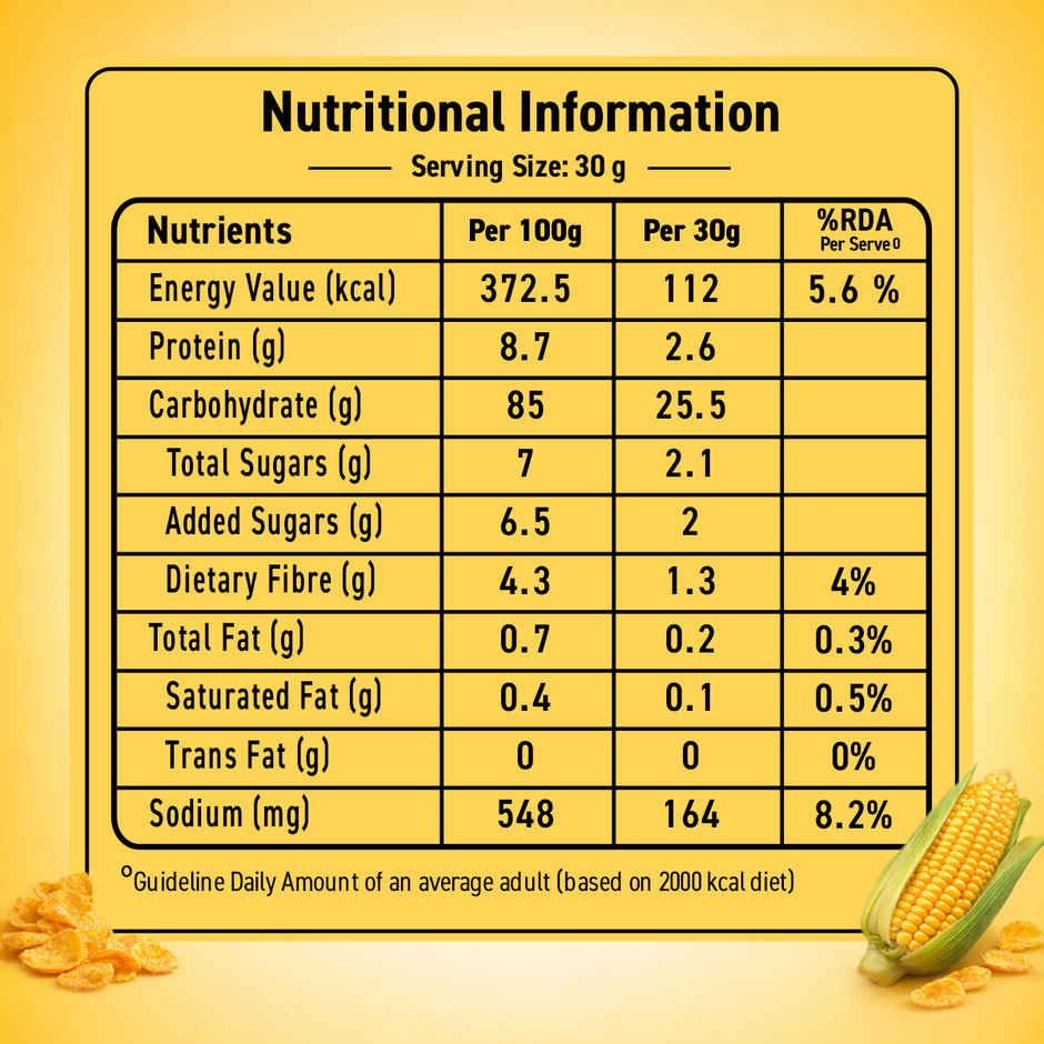 Bagrry's Corn Flakes Plus Original Healthier - Added Fibre