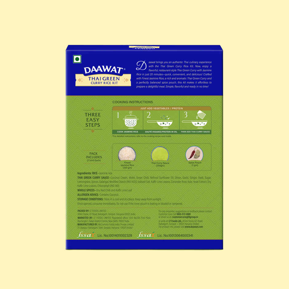 Daawat Thai Green Curry Meal Kit | Ready-To-Cook Meal