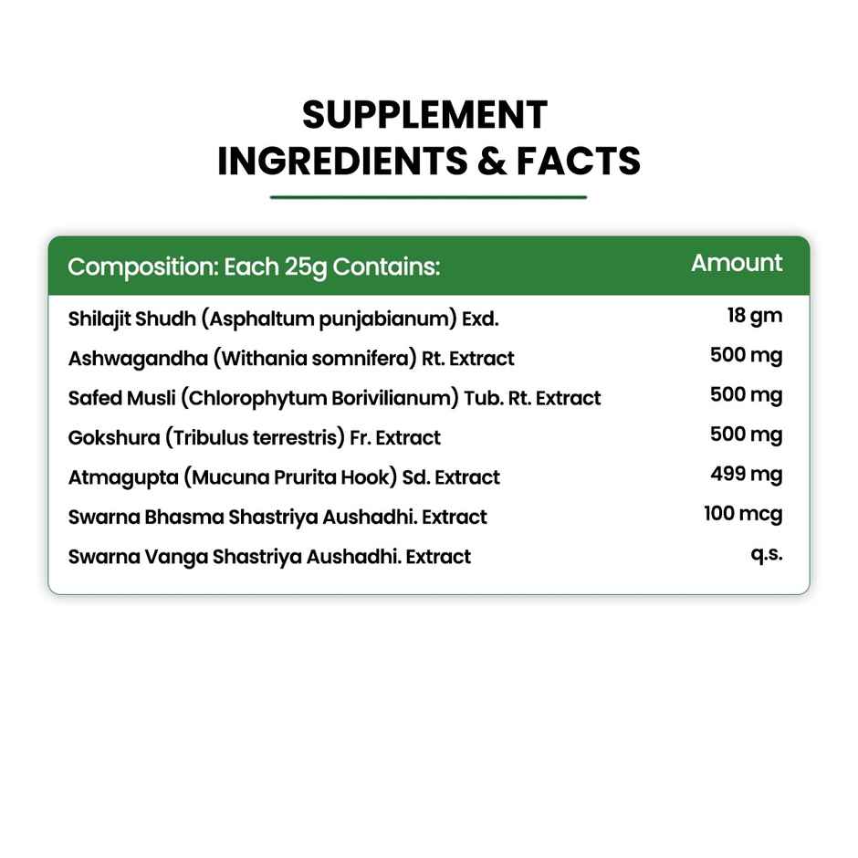 Vlado's Himalayan Organics Shilajit Gold Resin | Contains 24 Carat Gold | Pure Ayurvedic