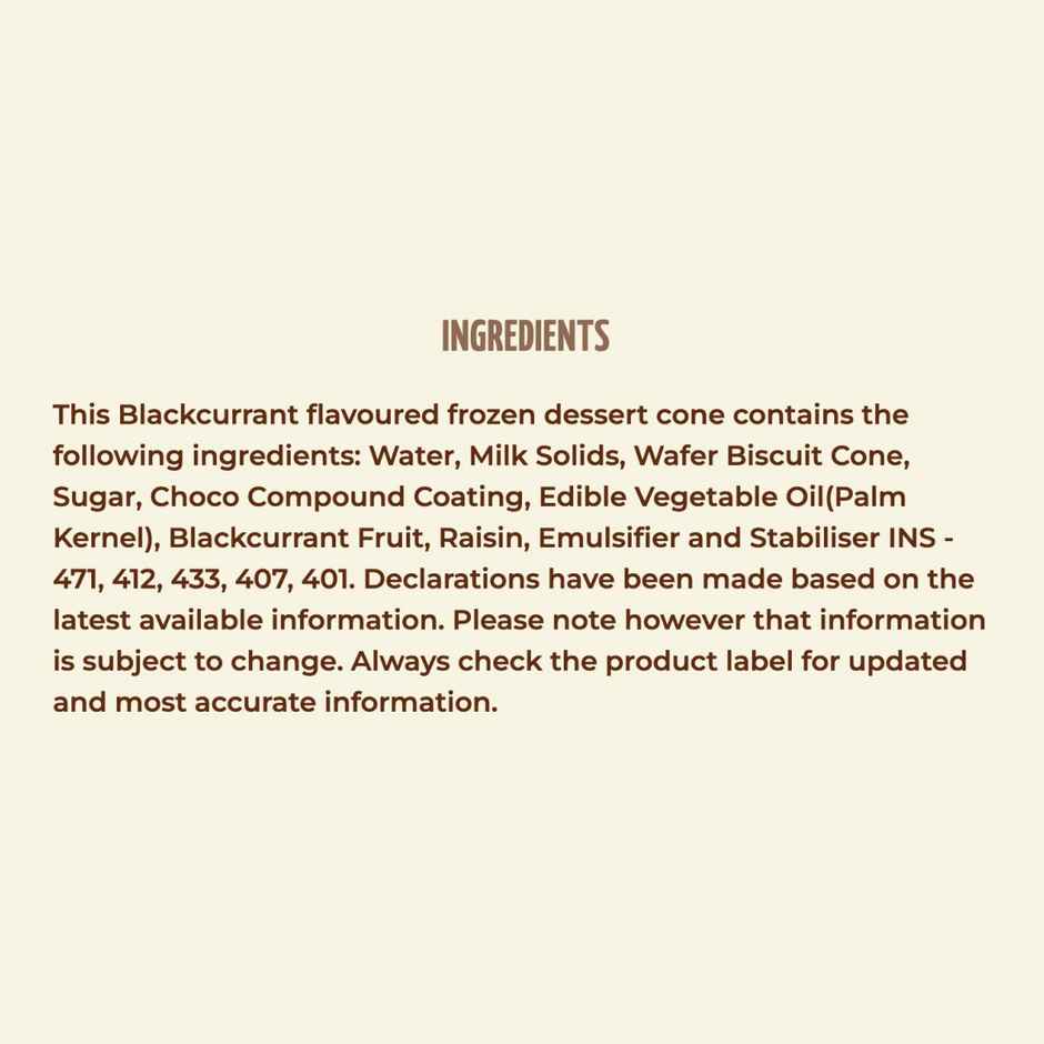 Dairy Day Blackcurrant Ice Cream Cone | Fruity & Creamy