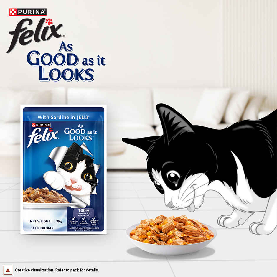 Felix Sardine Jelly Wet Cat Food Adult | Complete & Balanced