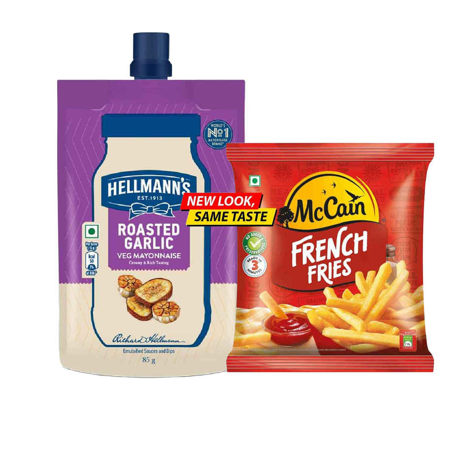 Hellmann'S Roasted Garlic Mayo (85g) & Mccain French Fries | Crispy & Ready To Cook (420g) Combo