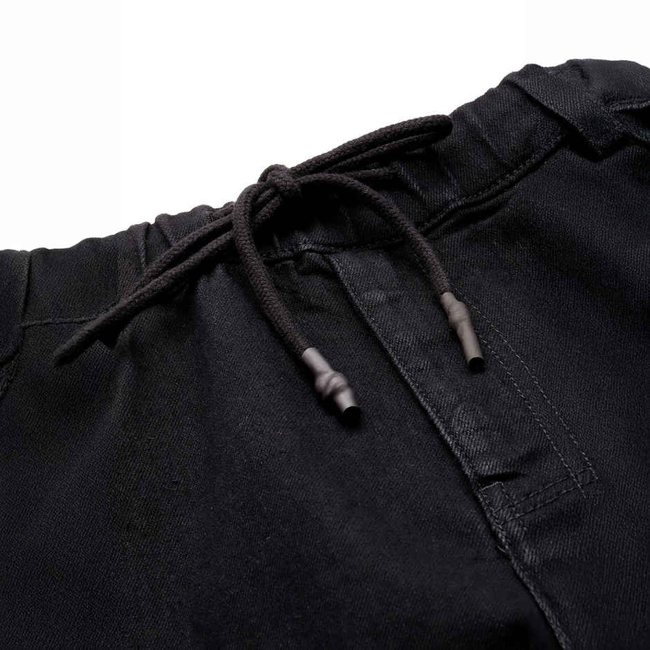 The Indian Garage Co Men's G201 Slim Fit Solid Casual Denim Jogger | Black | 34