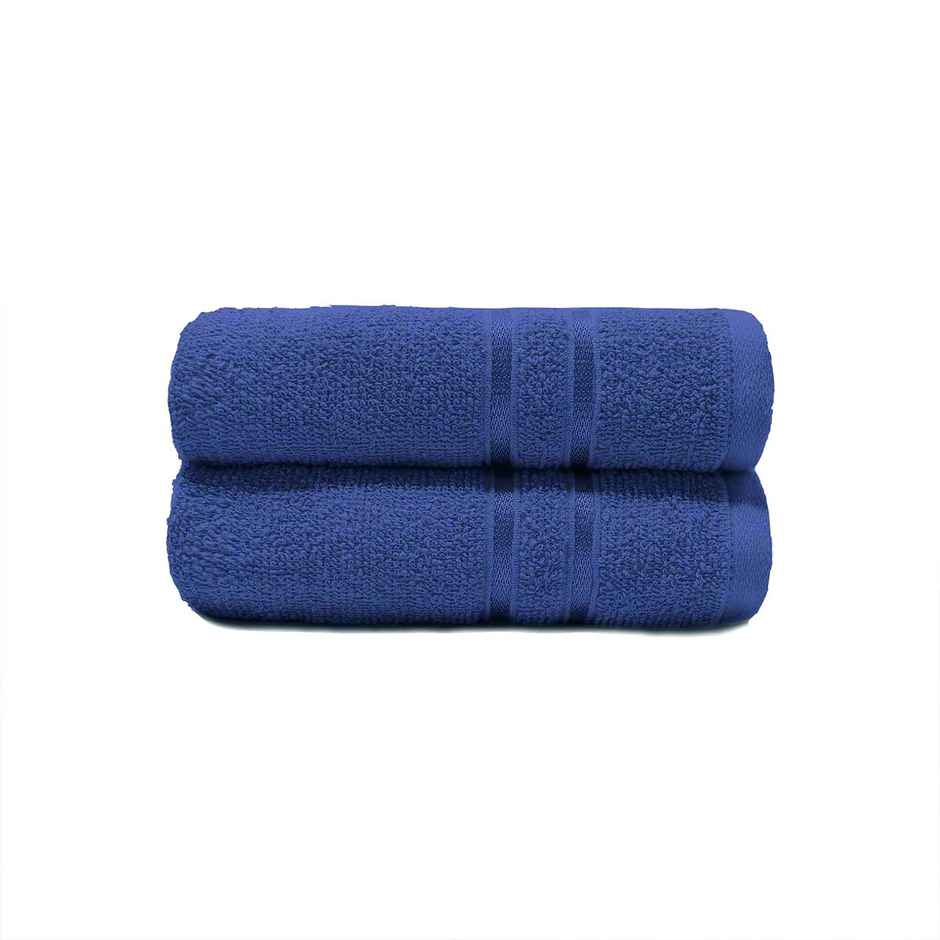 Home Elegance by myTrident Comfort Living 100% Cotton Hand Towel Set | 40cm x 60cm | 400 GSM | Navy Blue