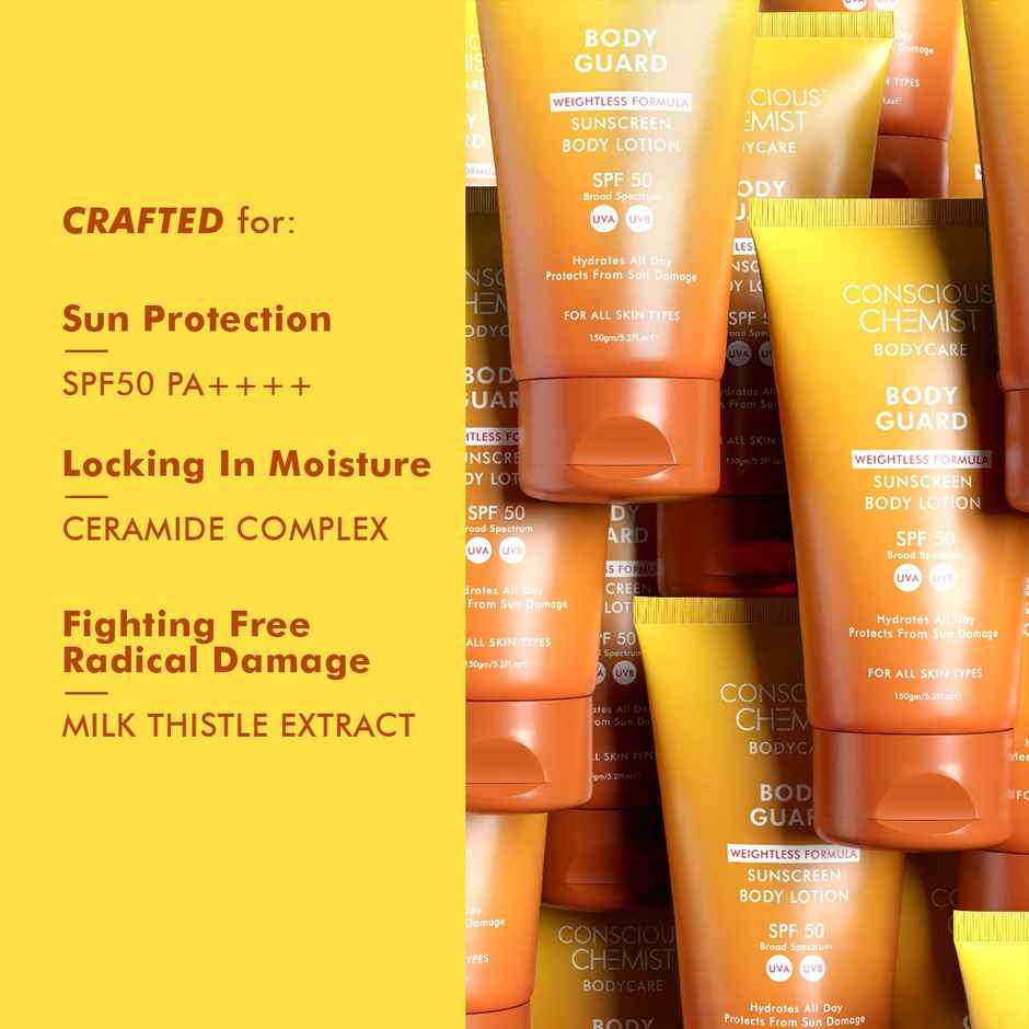Conscious Chemist Body Guard Sunscreen Body Lotion SPF 50 PA++++