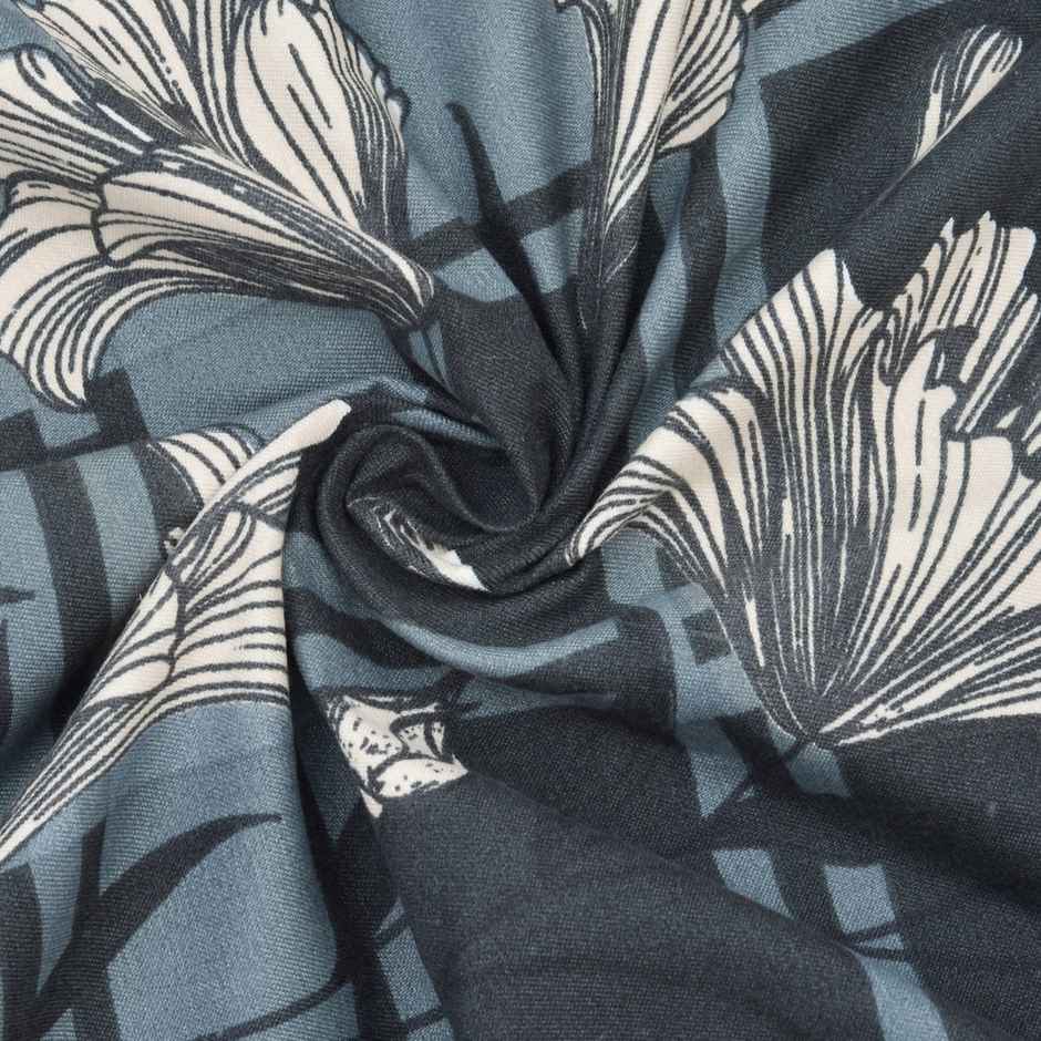 BAY6 Microfiber Cotton Door Curtains - Set of 2 - (8x4 ft) - Black