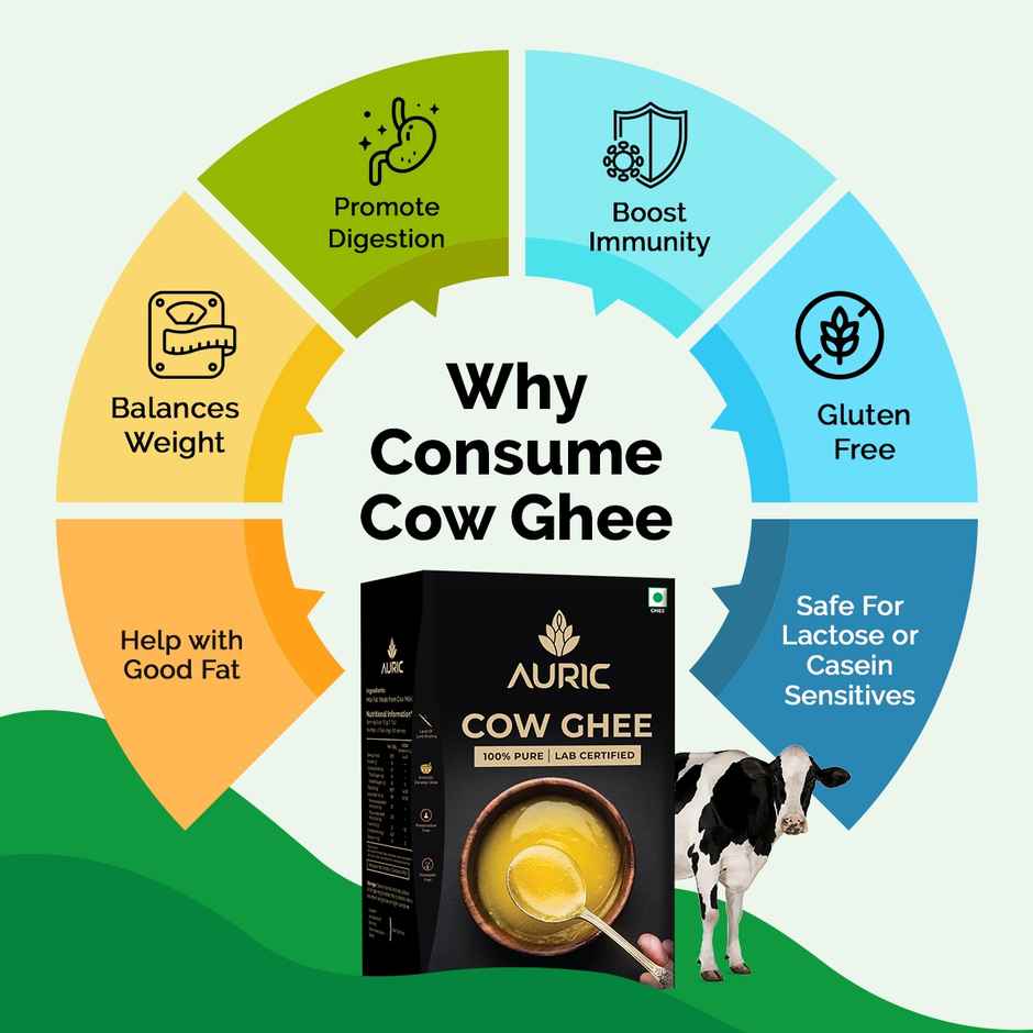 Auric Cow Ghee | Lab Certified | 100% Pure - Natural Ghee