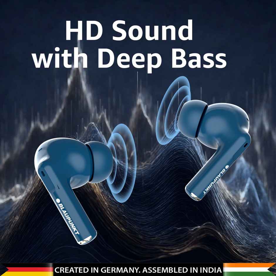 Blaupunkt Btw09 Air Truly Wireless Bt Earbuds, Hd Sound, Low Latency,30H Playtime,(Blue)