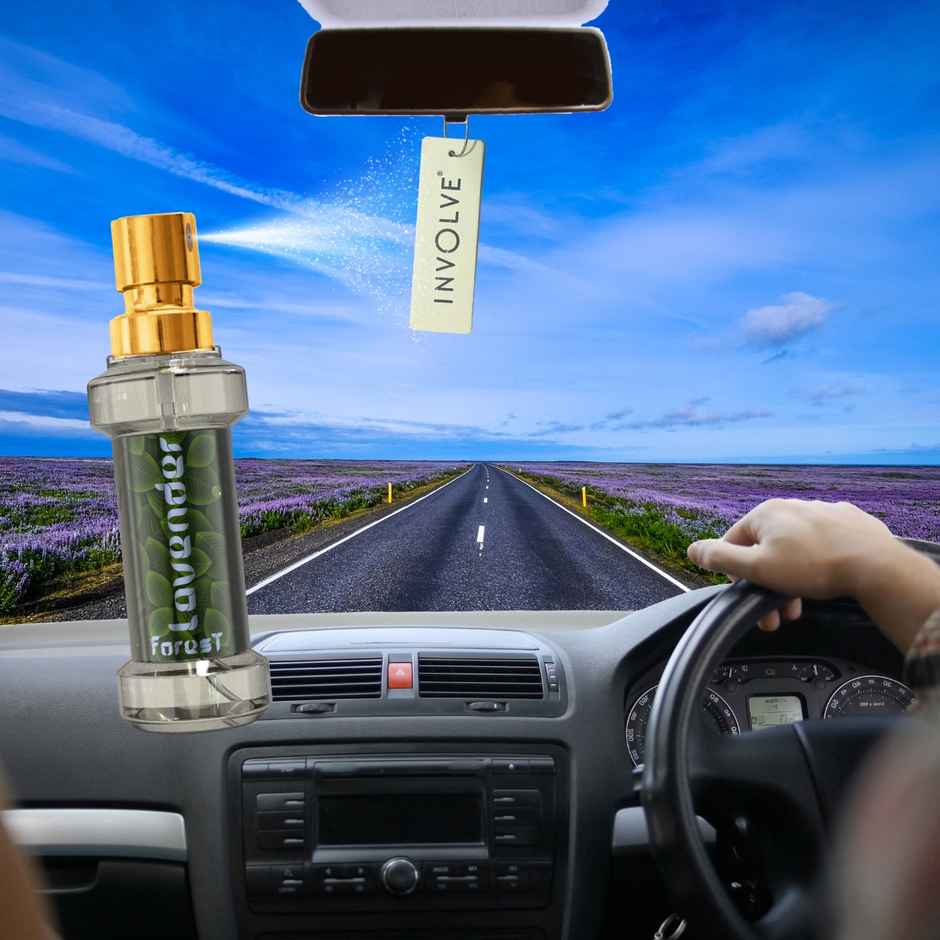 Involve Your Senses Rainforest Forest Lavender Scent Car Spray Air Freshener, White, 30 ml - Irf02