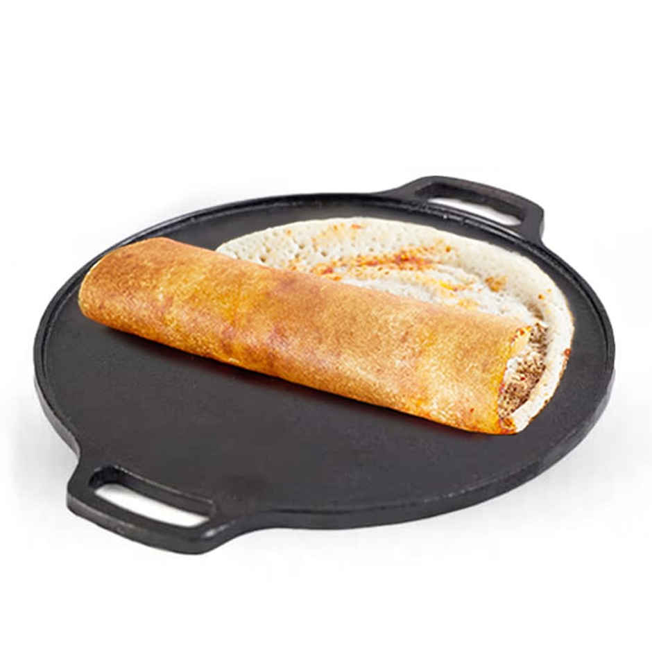 The Indus Valley Pre-Seasoned Cast Iron Tawa for Dosa/Chapathi | 30.2cm/11.8 inch