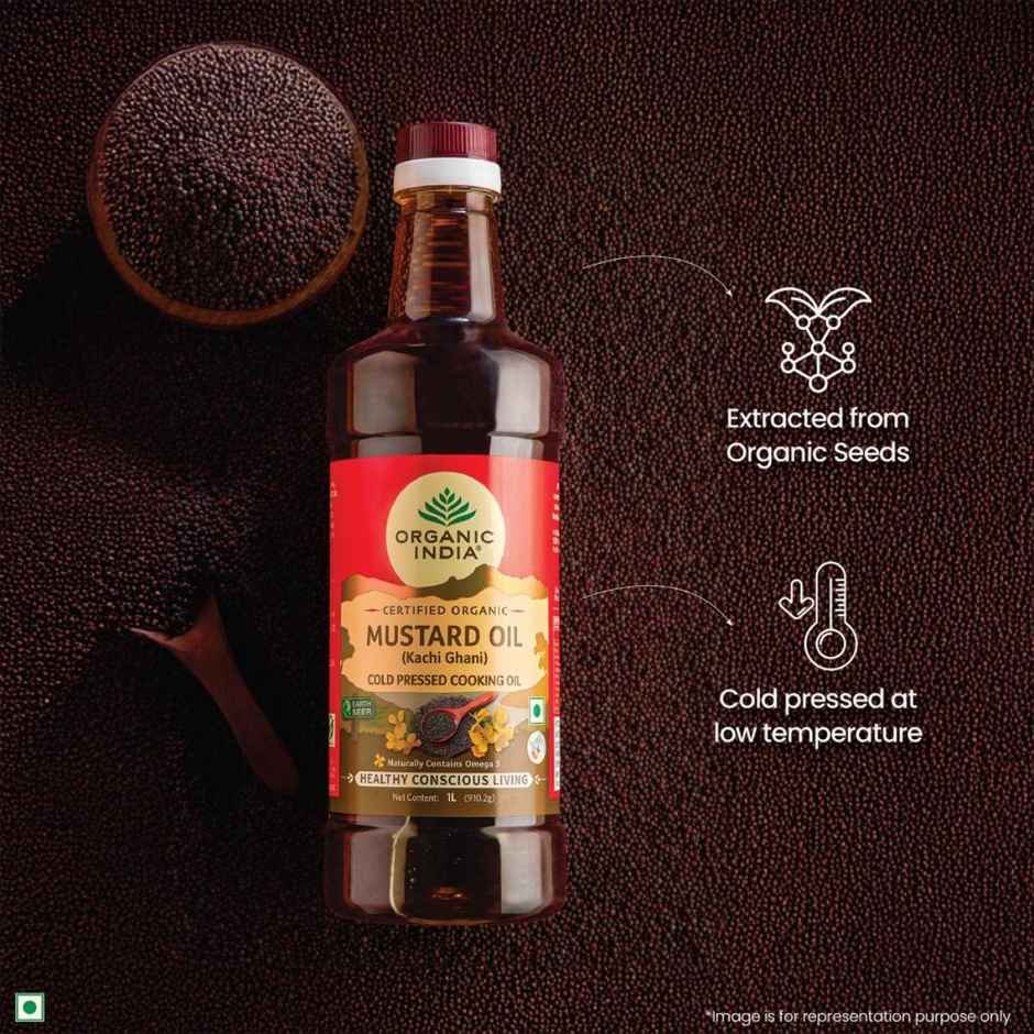 Organic India Organic Mustard Oil | Kachi Ghani Combo