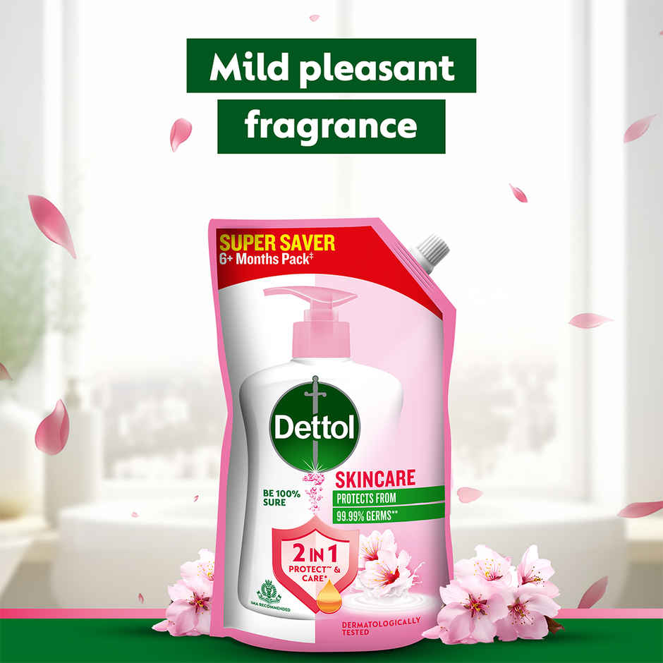 Dettol Skincare Hand Wash Refill | Moisturizing Handwash | pH Balance | Gentle on Skin
