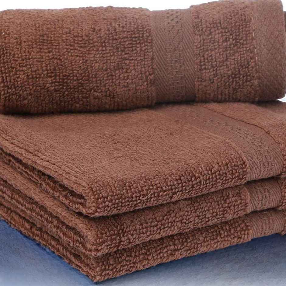 Bianca Face Towel Soft Brown | 380 GSM Set of 4 - 12 x 12 in