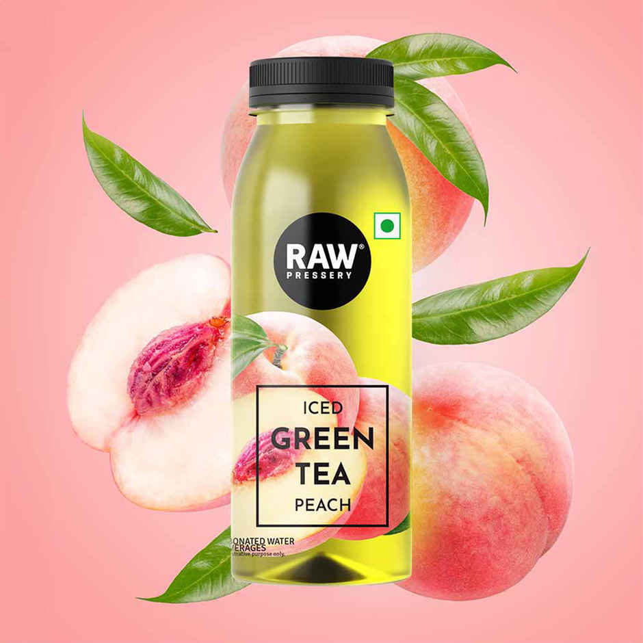 RAW Pressery Iced Green Tea  Peach  Ice Tea