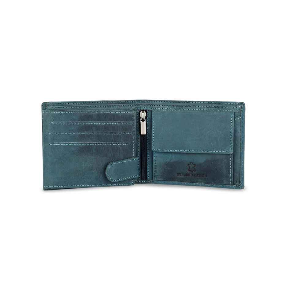 Wildhorn Men's Solid Genuine Leather Wallet and Belt Combo | Blue - Free Size