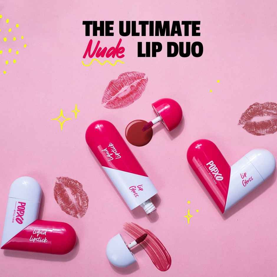 Myglamm Popxo Liquid Lipstick & Lipgloss Love Kit - Partner In Crime