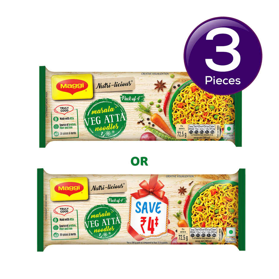 Maggi Nutri-Licious Masala Veg Atta Noodles Combo