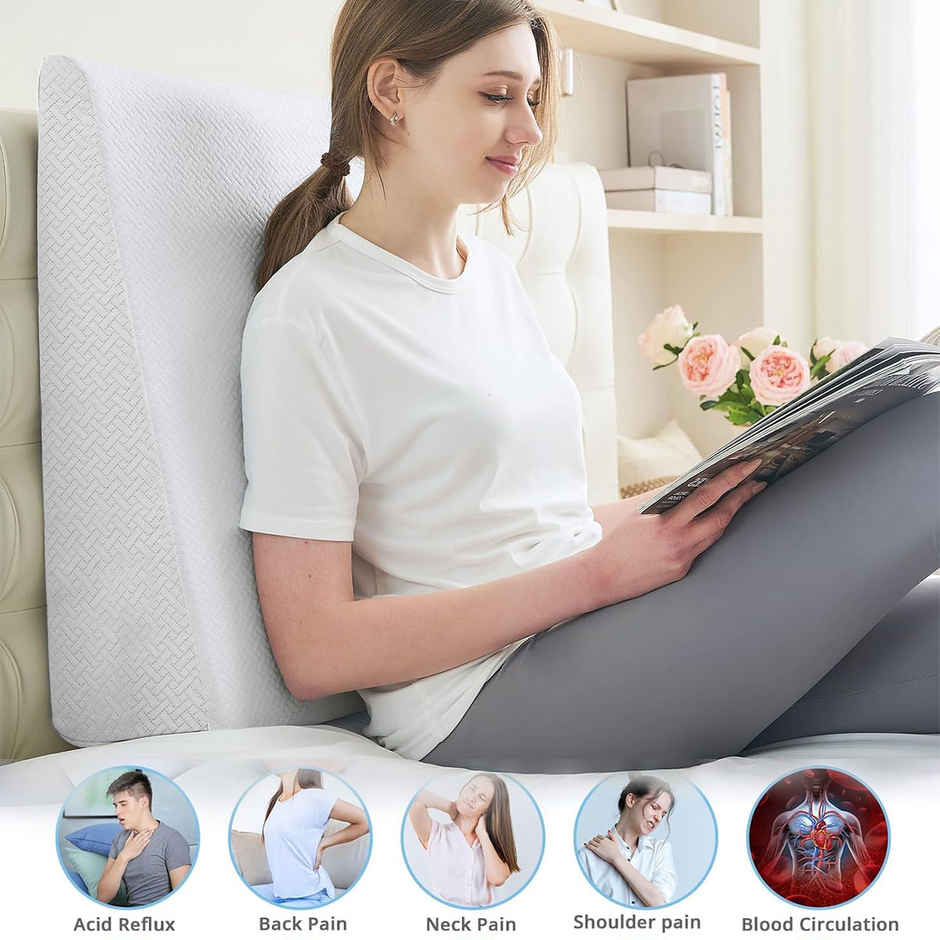 Trajectory Wedge Pillow | Memory Foam | Orthopedic Wedge Cushion For Back Support - Assorted