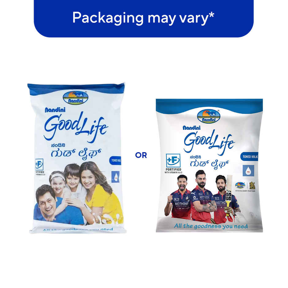 Nandini Goodlife Toned UHT Milk (Fino Pouch)