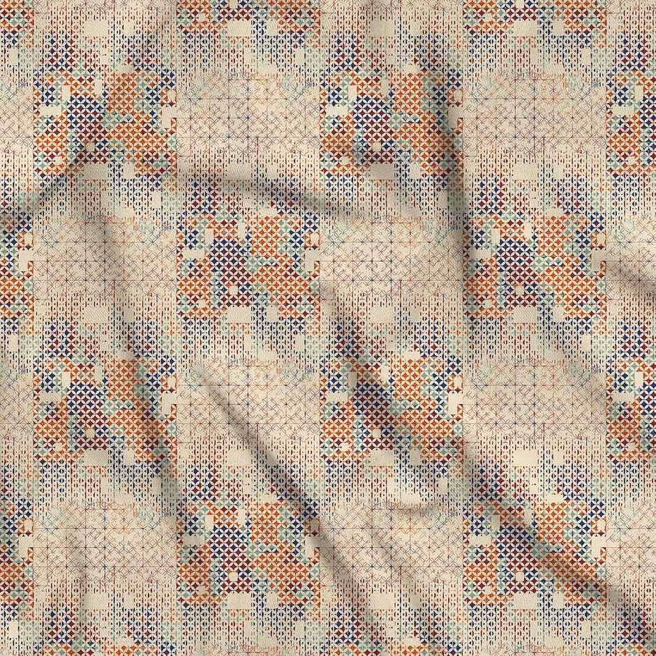 Boutique Living Geo Art (Cottage Garden) 100% Cotton 300 TC Beige King Bedsheet with 2 Pillow Covers