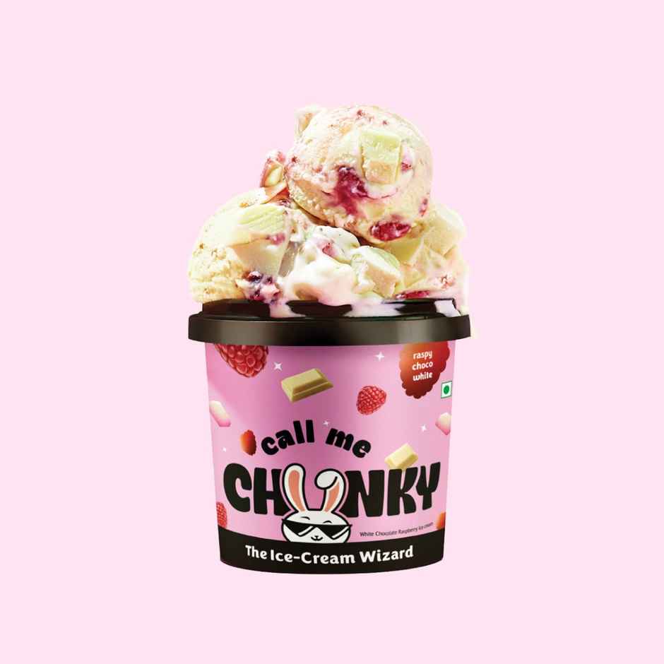 Call Me Chunky Raspy Choco White Ice Cream Mini Tub