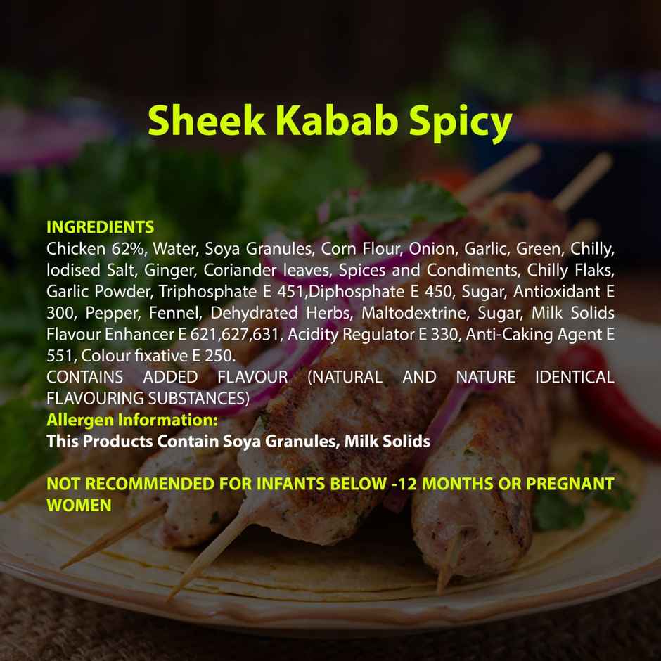 Carnivore Chicken Seekh Kabab Angara/Spicy