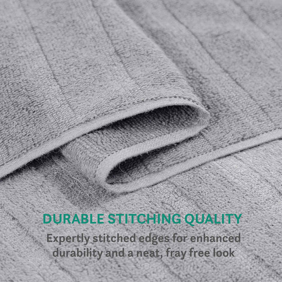 Mytrident Quick Dry Cotton Face Towel Set | 13 x 13 in | Charcoal Grey
