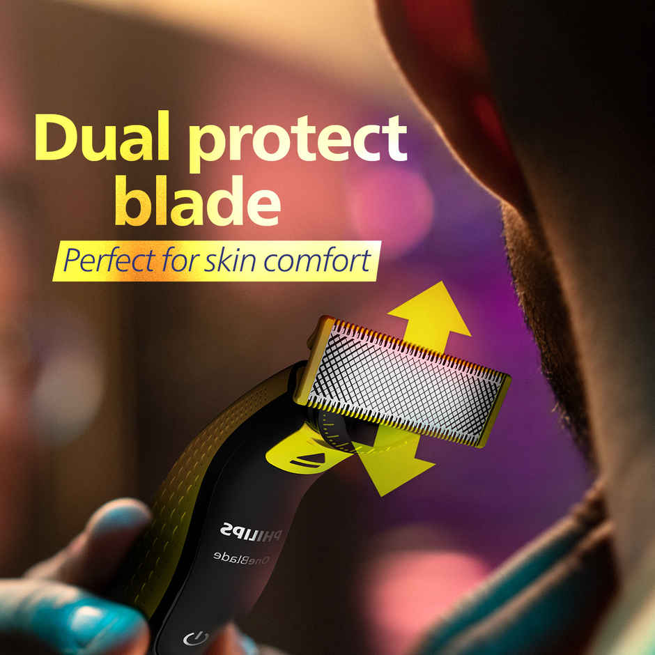 Philips OneBlade Turbo2X Trimmer | Patented Dual Protect Tech | 3 Combo Attachments | QP2724/10