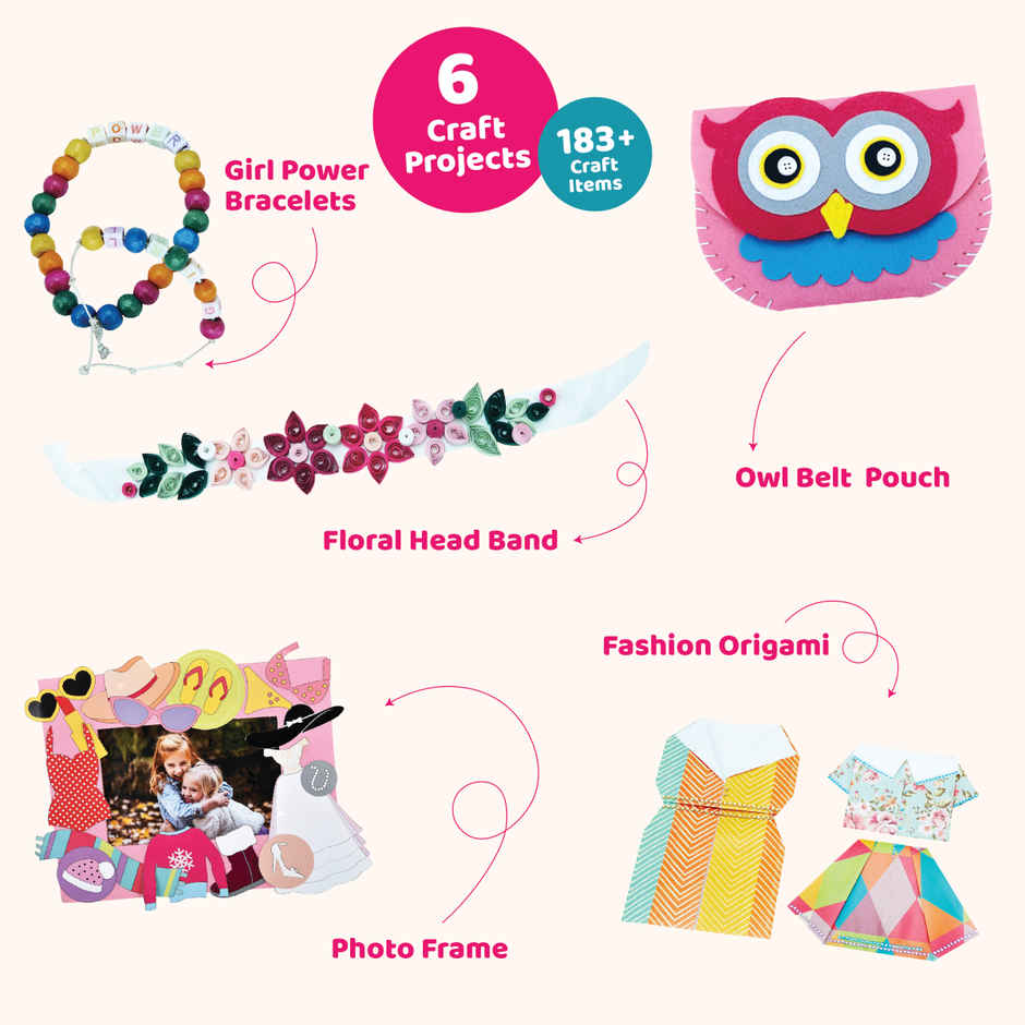 Jackinthebox All Things Fashion 6-In-1 Art & Craft Kit